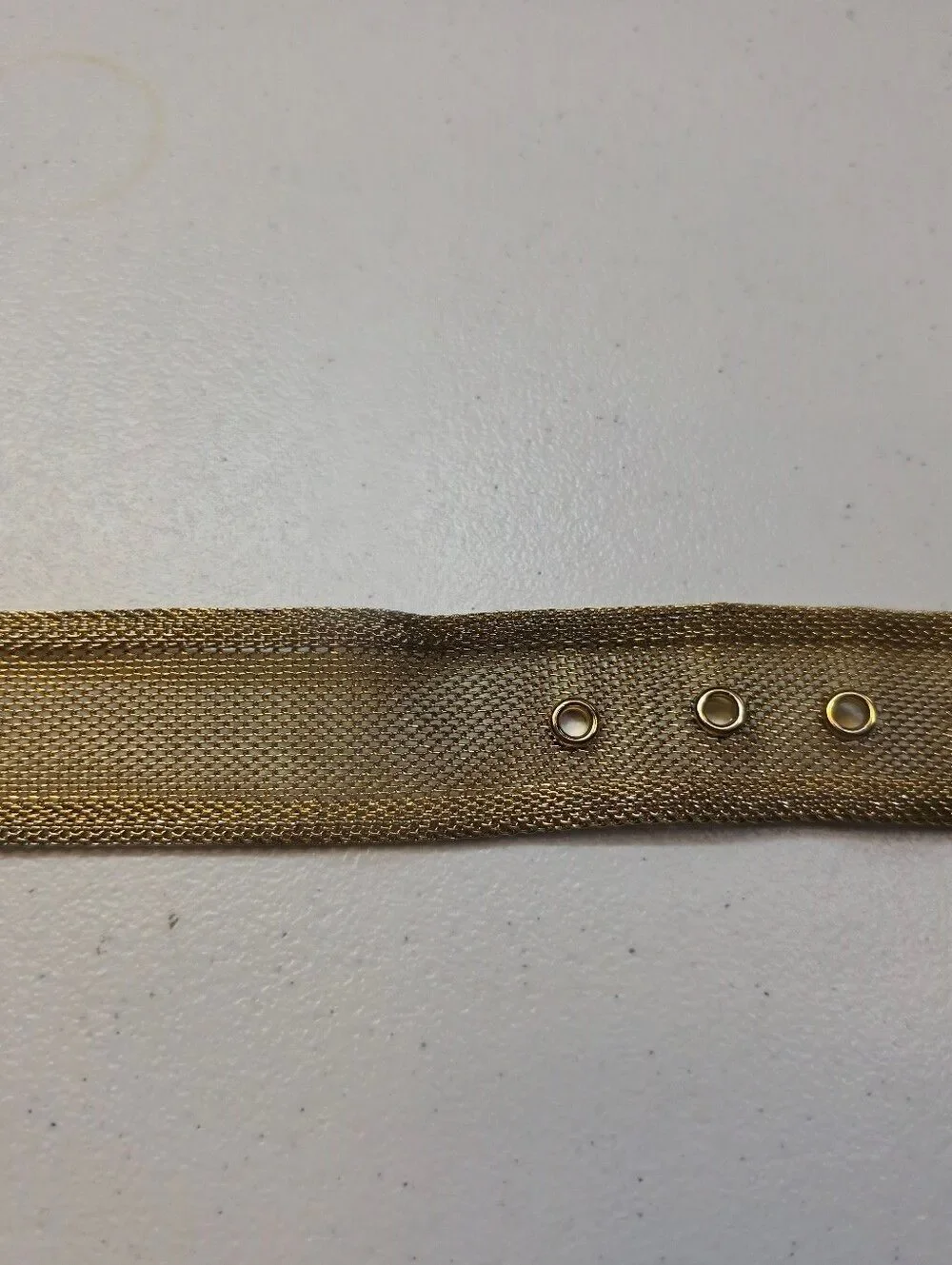 Donna Katz Vintage Gold Tone Metal Mesh Chainmail Belt 80s Glam